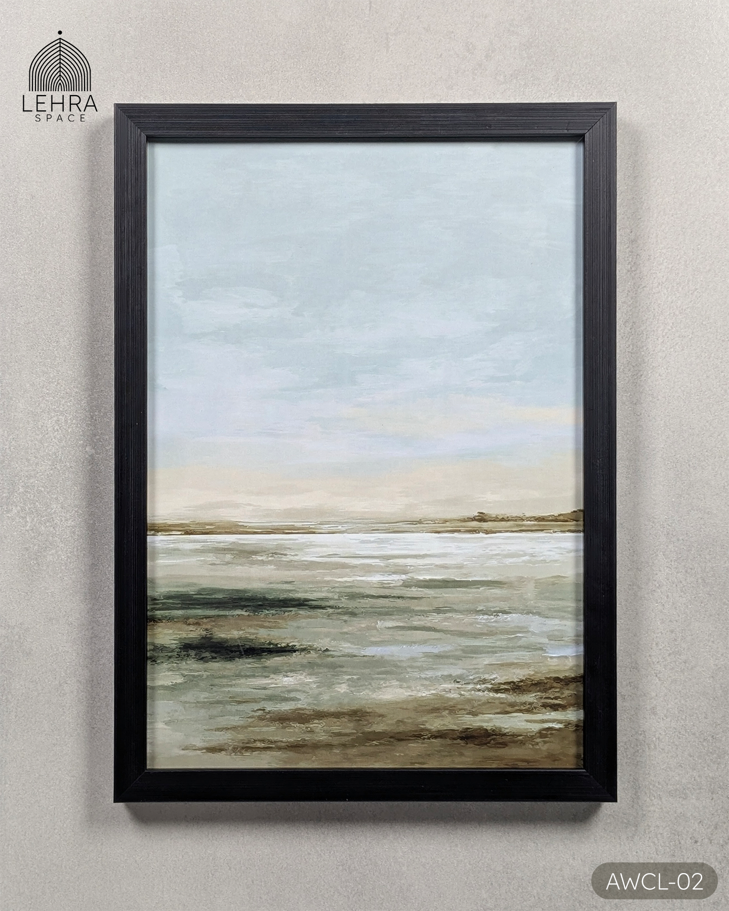 Whispering Tides - Abstract Watercolor Landscapes #02 - Glass Framed Wall Art