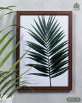 Classic Palm Frond - Botanical Dark Green #05 - Glass Framed Wall Art