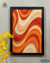 Earthy Orange Abstract Patterns #02 - Glass Framed Wall Art