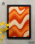 Earthy Orange Abstract Patterns #05 - Glass Framed Wall Art