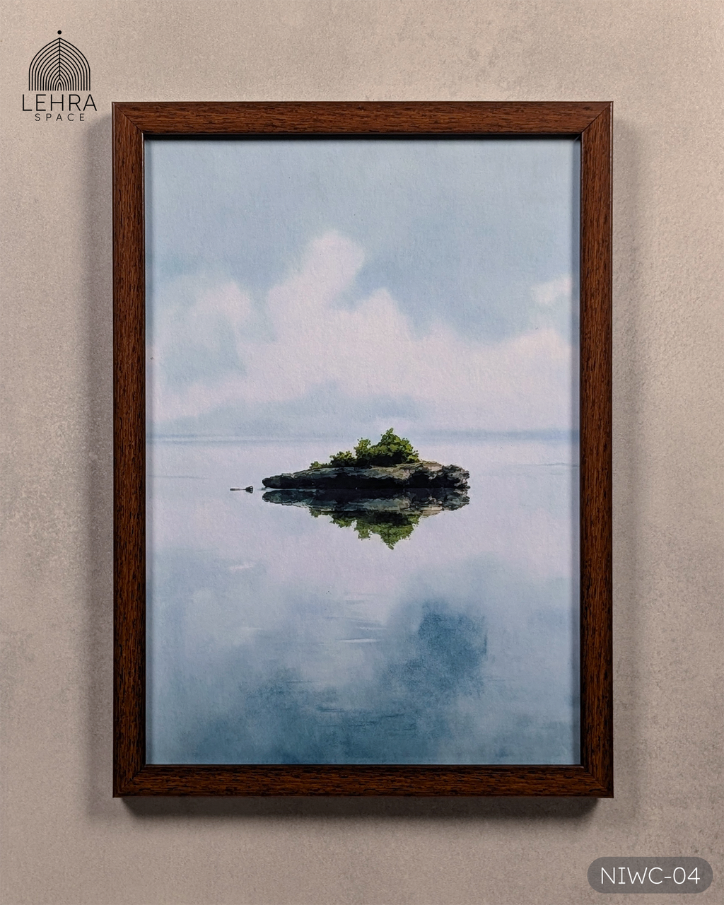 Quiet Island - Nature in Watercolor #04 - Glass Framed Wall Art