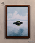 Quiet Island - Nature in Watercolor #04 - Glass Framed Wall Art