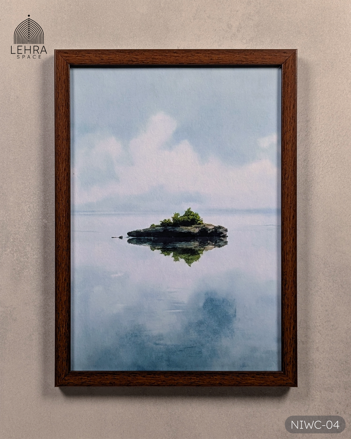 Quiet Island - Nature in Watercolor #04 - Glass Framed Wall Art