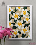 Araliya - Sri Lankan Floral Patterns #04 - Glass Framed Wall Art