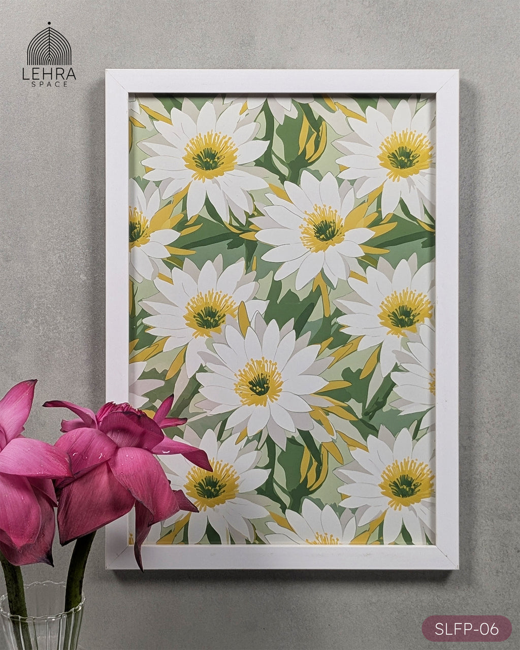 Kadupul - Sri Lankan Floral Patterns #06 - Glass Framed Wall Art