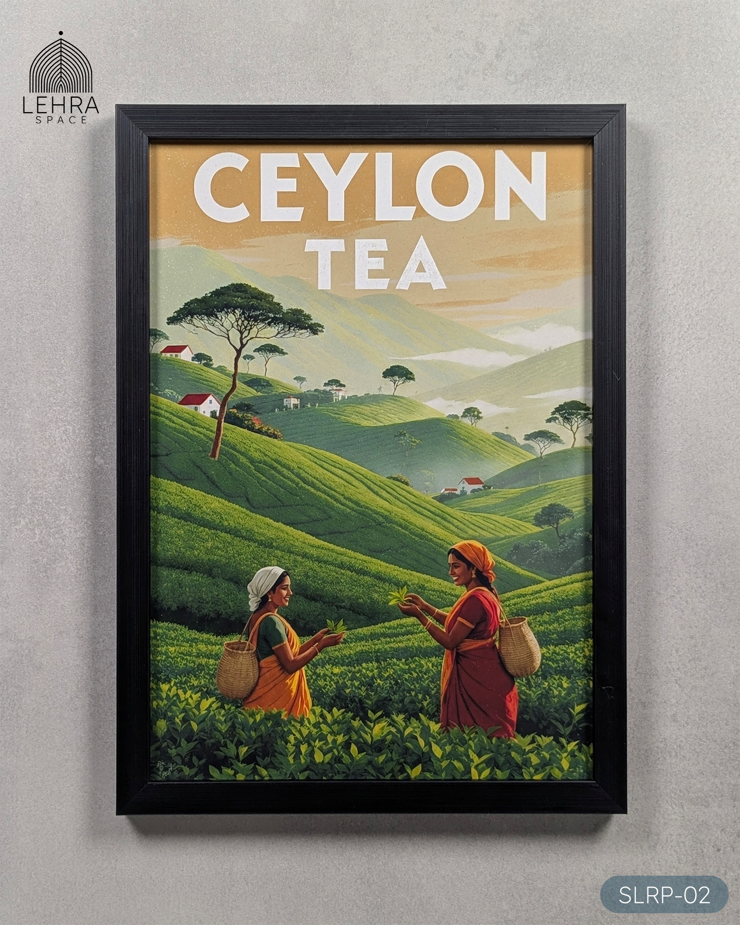 Ceylon Tea - Sri Lankan Retro Posters #02 - Glass Framed Wall Art