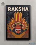 Raksha Mask - Sri Lankan Retro Posters #03 - Glass Framed Wall Art