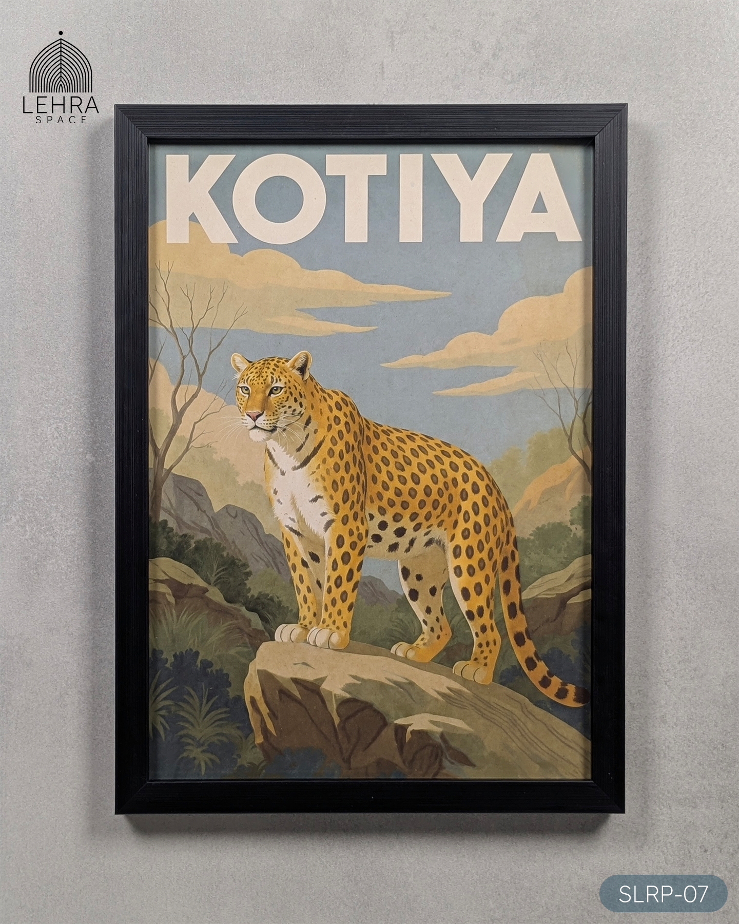 Leopard - Sri Lankan Retro Posters #07 - Glass Framed Wall Art