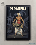 Perahera Drummer - Sri Lankan Retro Posters #08 - Glass Framed Wall Art