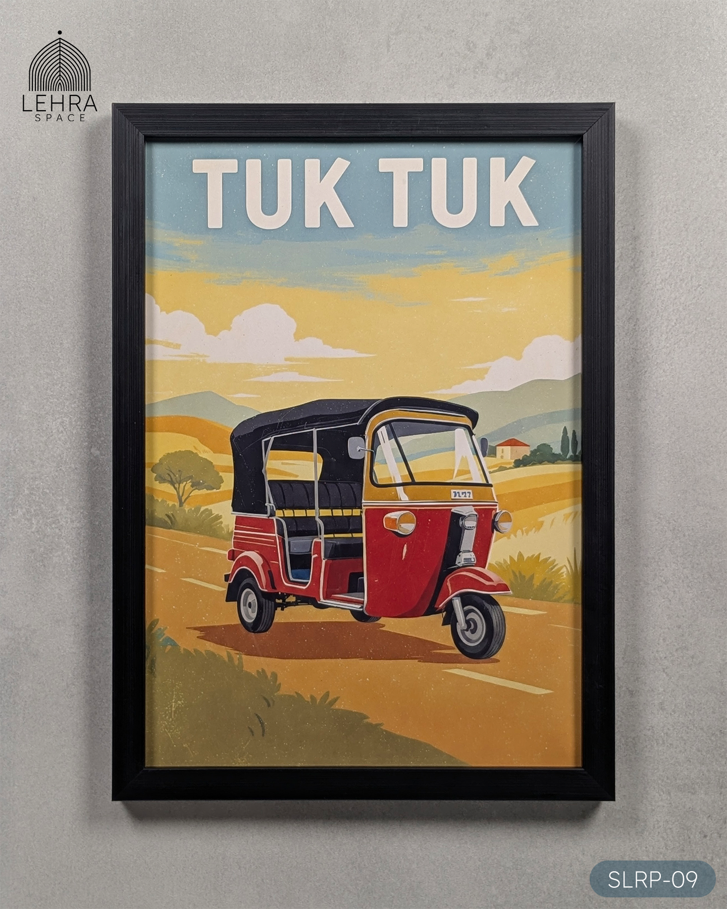 Tuk Tuk - Sri Lankan Retro Posters #09 - Glass Framed Wall Art