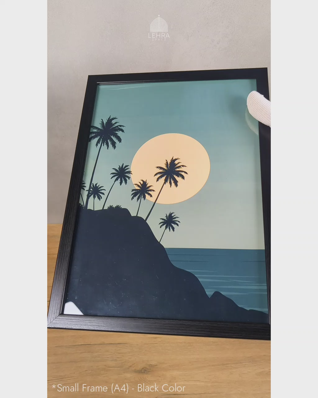 Coconut Tree Hill - Ceylon Landscapes by Moonlight #06 - Glass Framed Wall Art