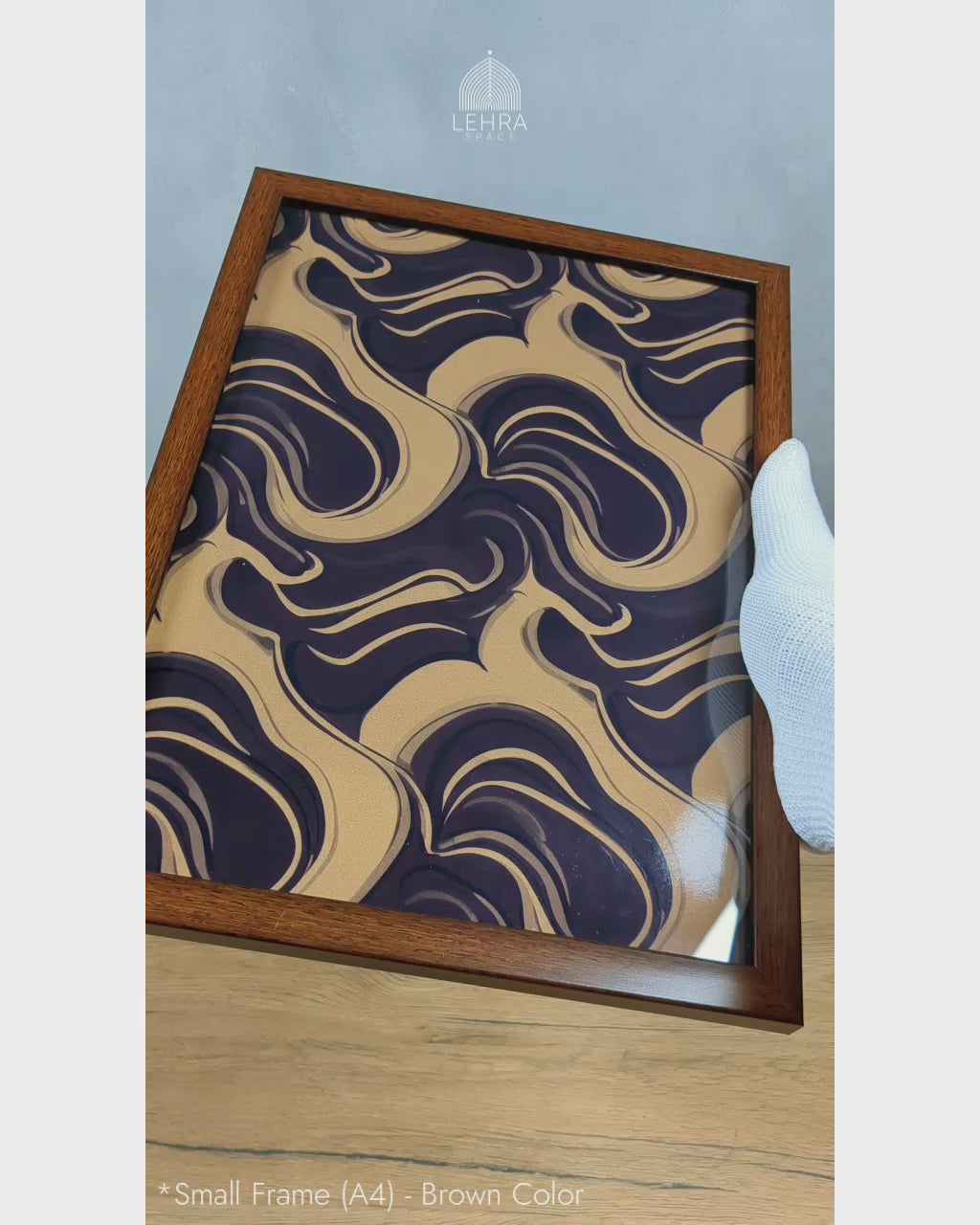 Vintage Purple Abstract Patterns #03 - Glass Framed Wall Art