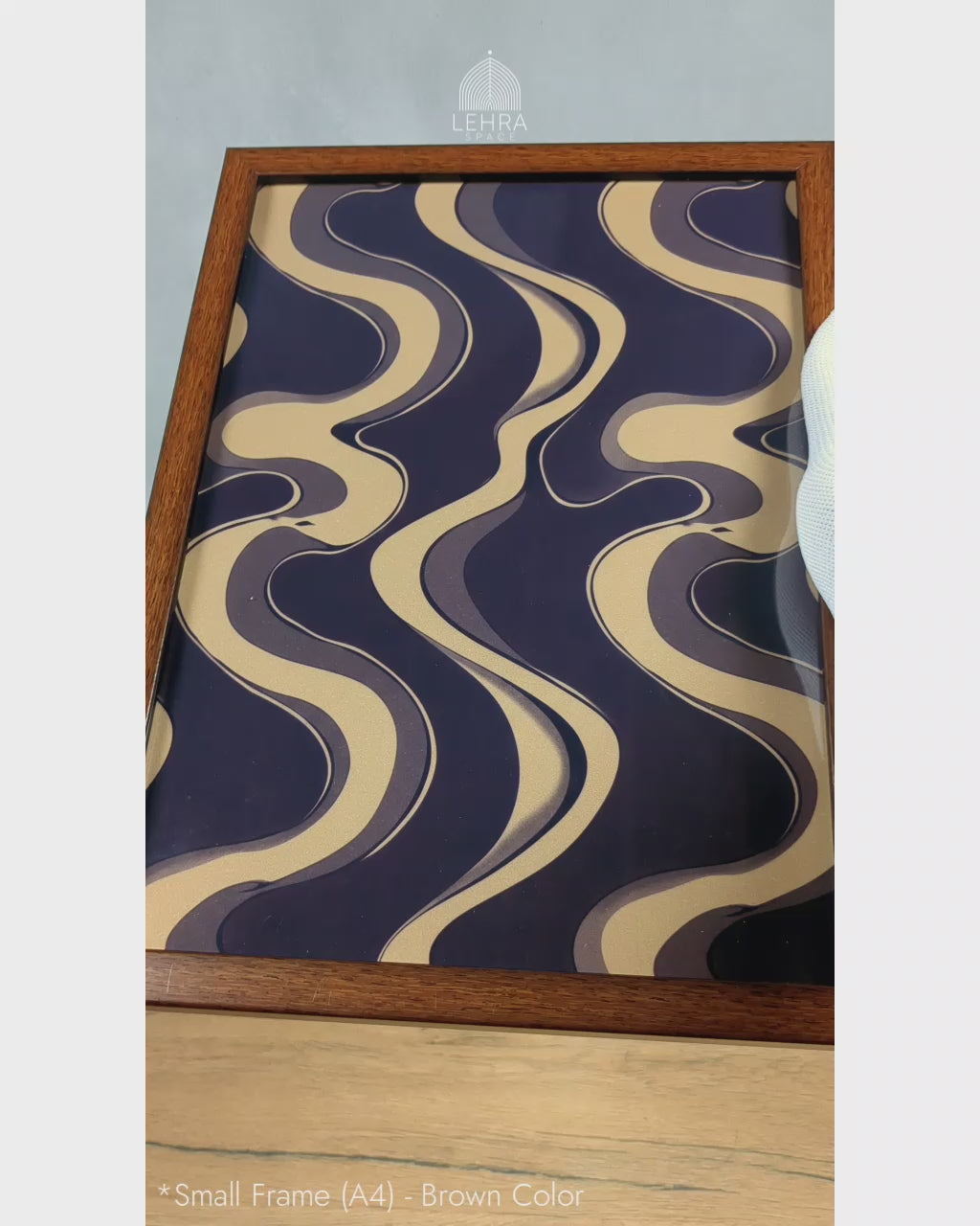 Vintage Purple Abstract Patterns #02 - Glass Framed Wall Art