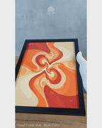 Earthy Orange Abstract Patterns #04 - Glass Framed Wall Art