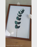 Deep Green Eucalyptus - Botanical Dark Green #01 - Glass Framed Wall Art