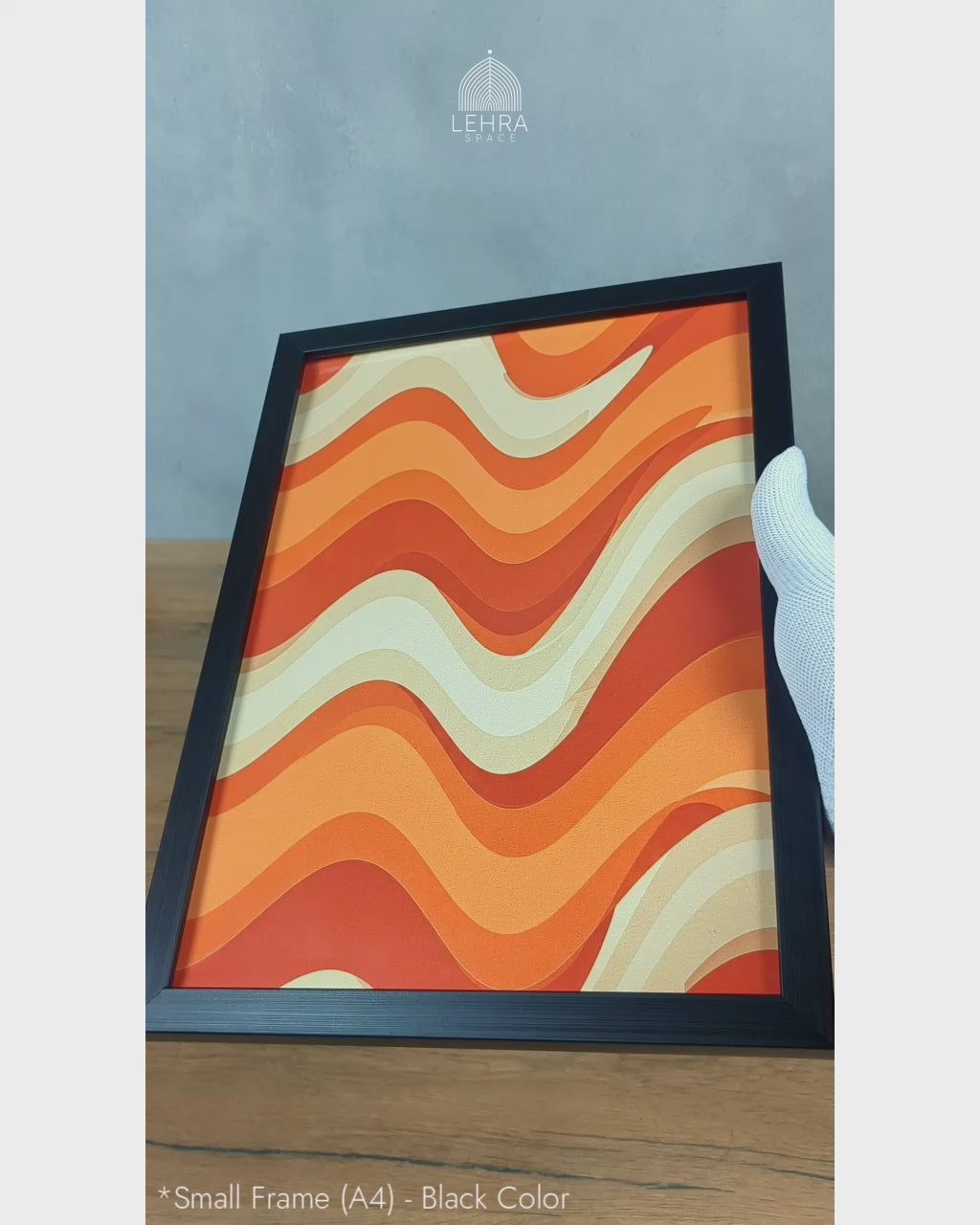 Earthy Orange Abstract Patterns #05 - Glass Framed Wall Art