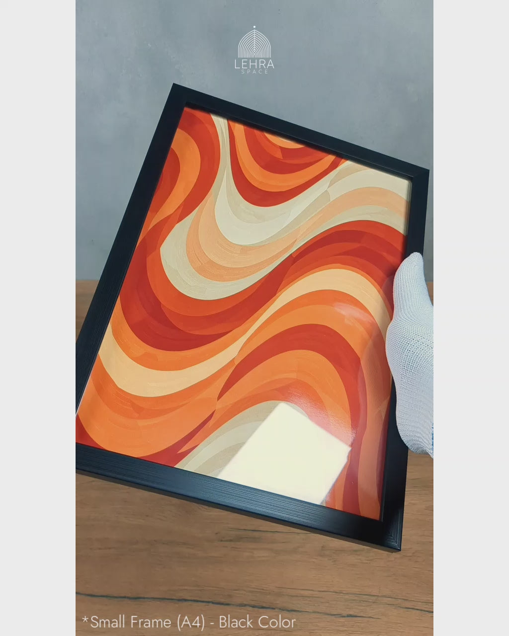 Earthy Orange Abstract Patterns #02 - Glass Framed Wall Art