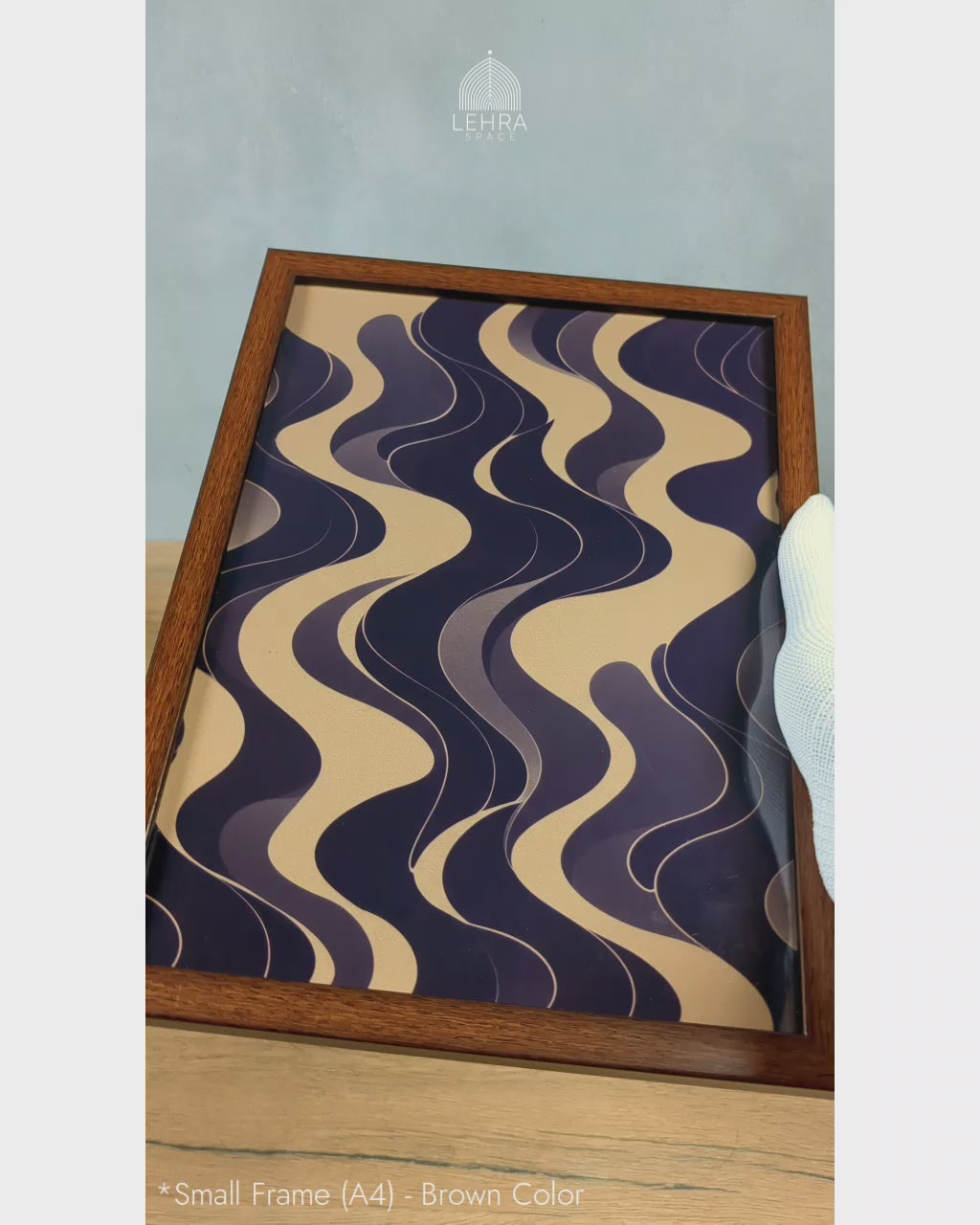 Vintage Purple Abstract Patterns #01 - Glass Framed Wall Art