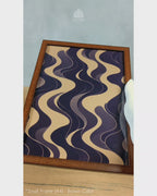 Vintage Purple Abstract Patterns #01 - Glass Framed Wall Art