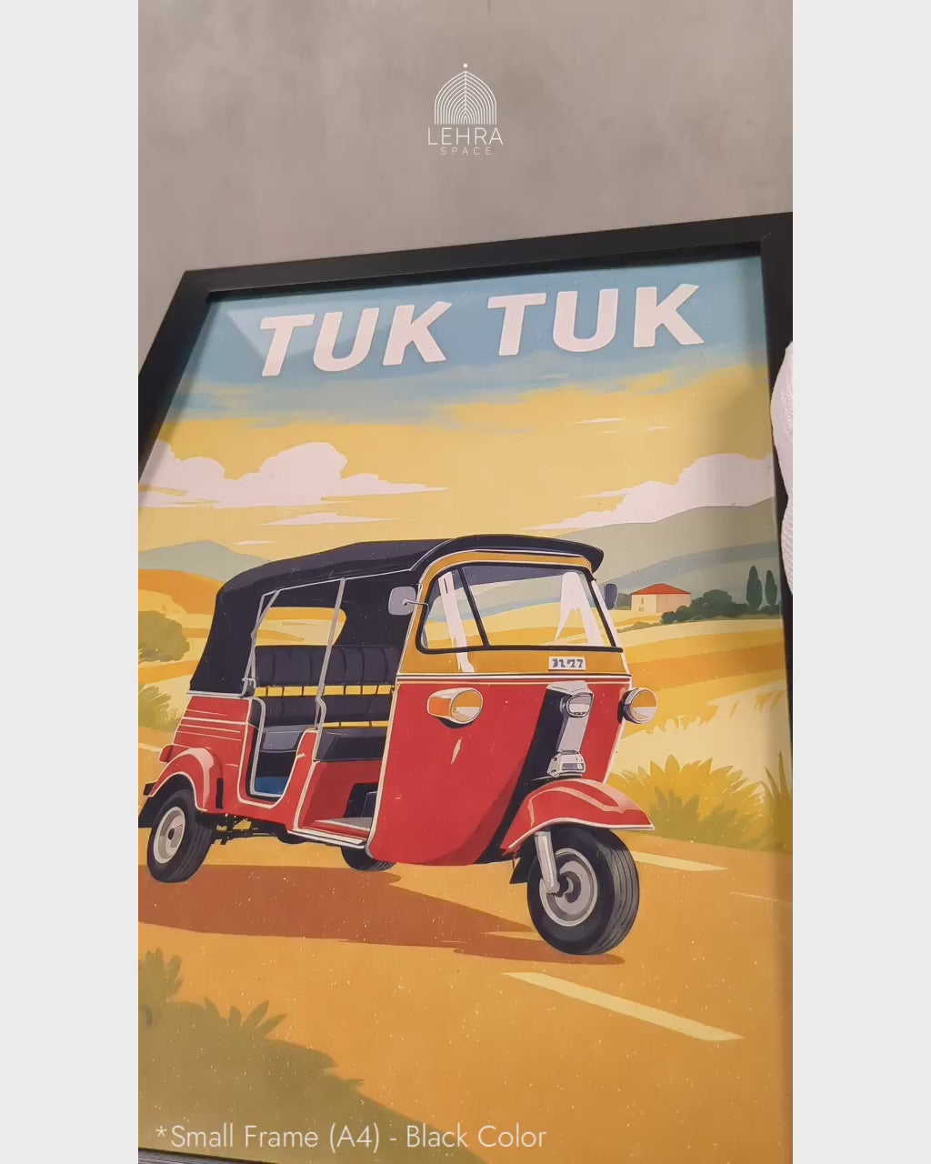 Tuk Tuk - Sri Lankan Retro Posters #09 - Glass Framed Wall Art