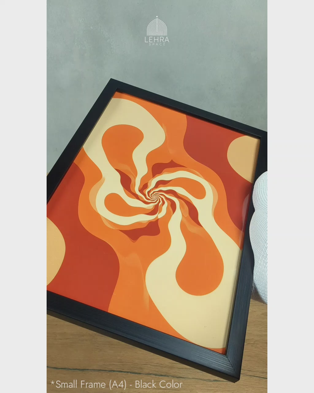 Earthy Orange Abstract Patterns #01 - Glass Framed Wall Art