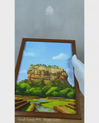 Sigiriya Rock Fortress - Ceylon Scenery Illustrated #06 - Glass Framed Wall Art