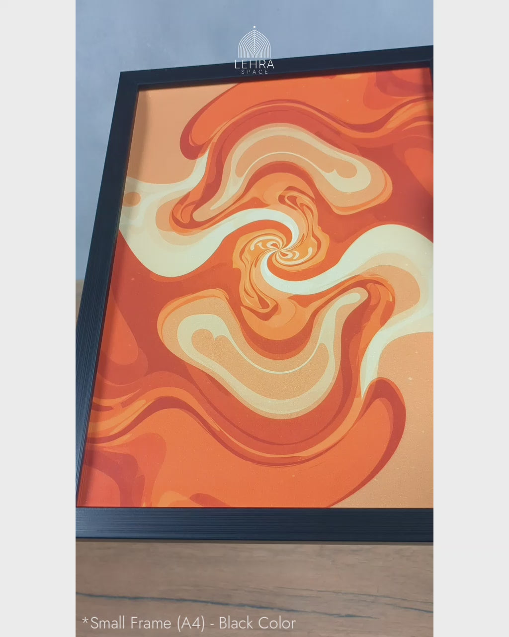 Earthy Orange Abstract Patterns #03 - Glass Framed Wall Art