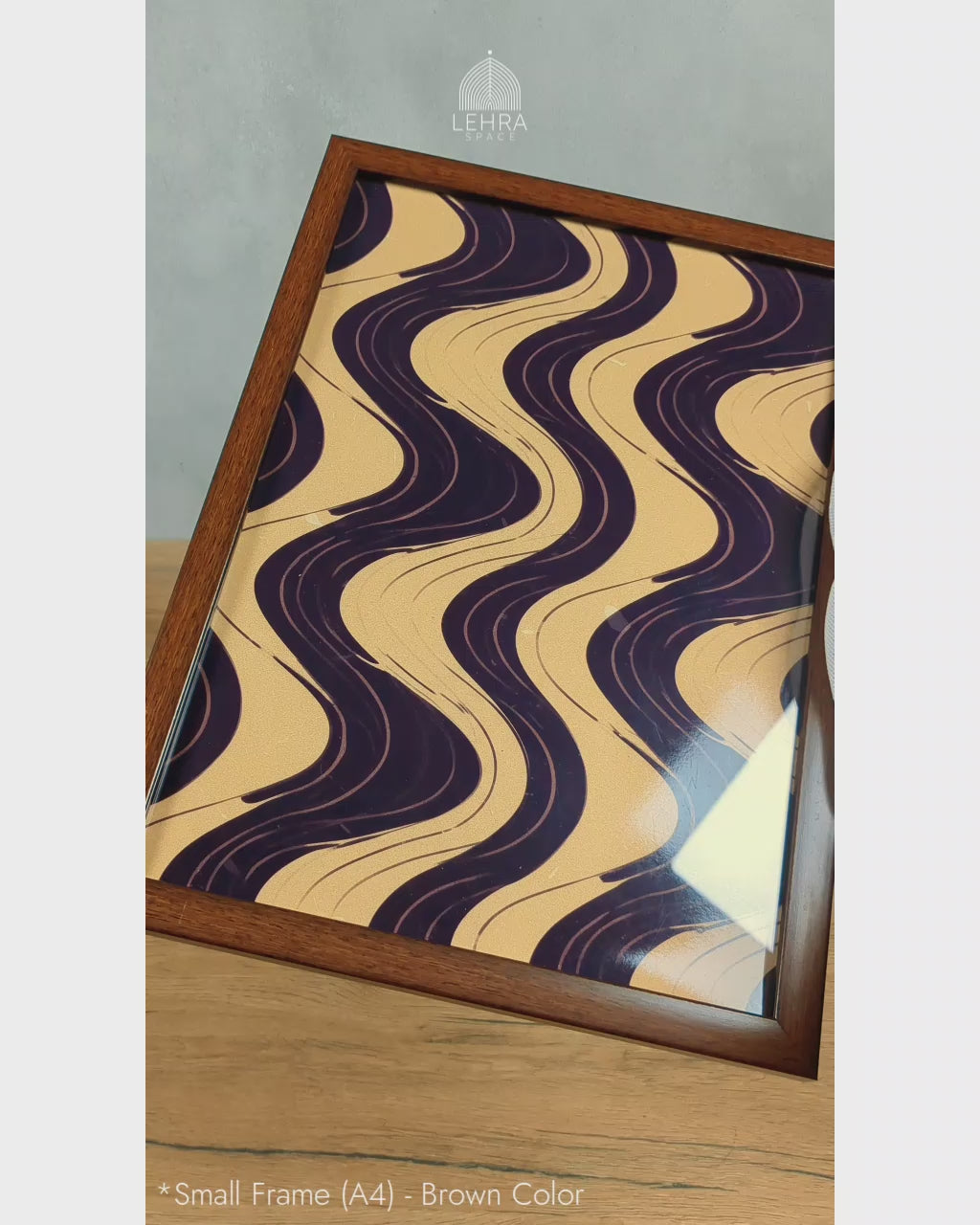 Vintage Purple Abstract Patterns #04 - Glass Framed Wall Art