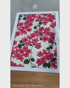 Pink Bougainvillea - Sri Lankan Floral Patterns #05 - Glass Framed Wall Art