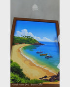 The Beach Cove - Ceylon Scenery Illustrated #07 - Glass Framed Wall Art