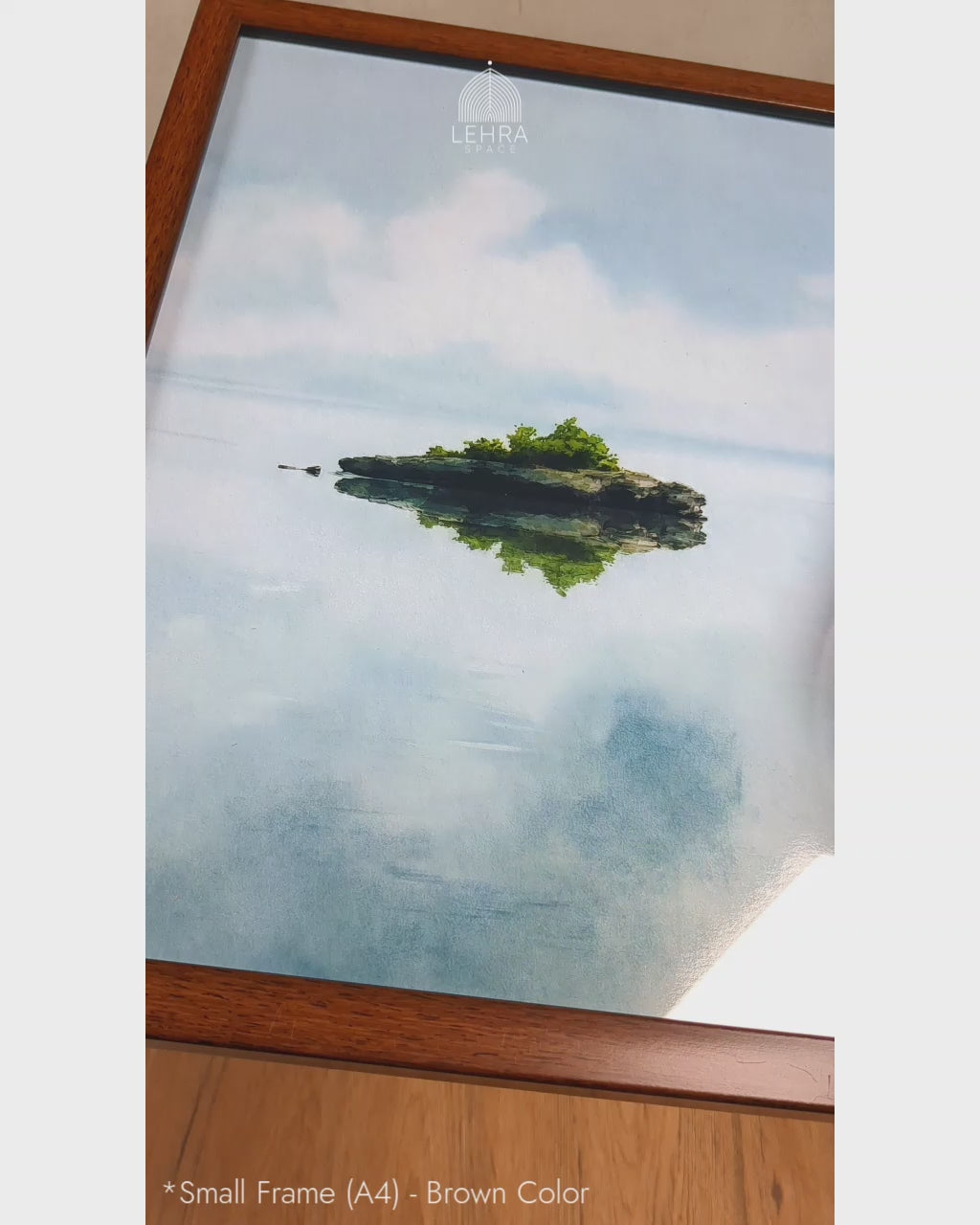 Quiet Island - Nature in Watercolor #04 - Glass Framed Wall Art