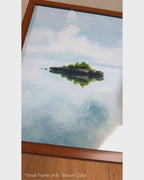 Quiet Island - Nature in Watercolor #04 - Glass Framed Wall Art