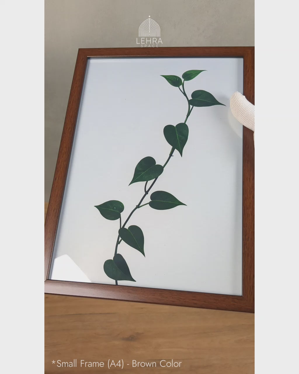 Green Pothos Vine - Botanical Dark Green #06 - Glass Framed Wall Art