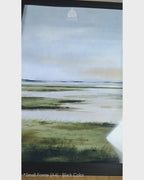 Calm Marsh and Sky - Abstract Watercolor Landscapes #01 - Glass Framed Wall Art