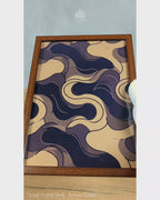 Vintage Purple Abstract Patterns #05 - Glass Framed Wall Art