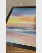 Ethereal Sunset Hues - Abstract Watercolor Landscapes #08 - Glass Framed Wall Art