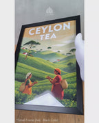 Ceylon Tea - Sri Lankan Retro Posters #02 - Glass Framed Wall Art