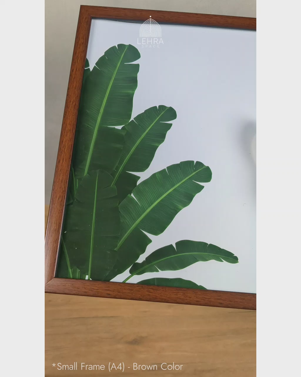 Tropical Banana Leaves - Botanical Dark Green #04 - Glass Framed Wall Art